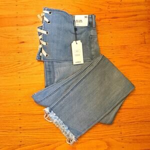 Express high waist lace closure jeans